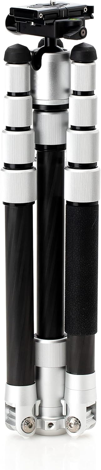 Silver 1 Series Carbon Fiber Travel Tripod with Ballhead and Monopod D18002