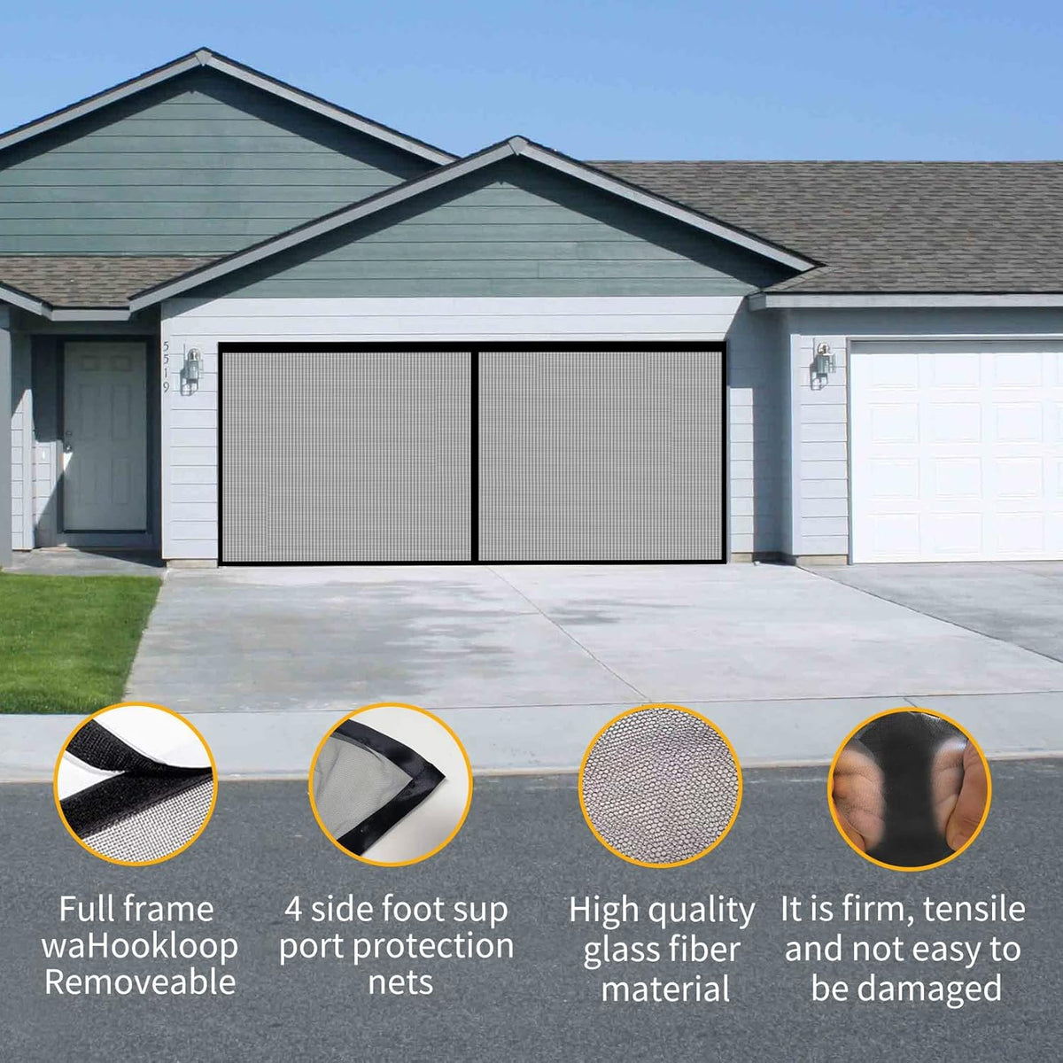 Magnetic Garage Door Screen 156x84in Pack of 2 G7113