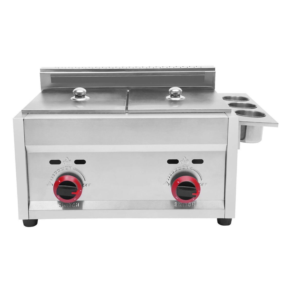 6L*2 Stainless Steel Commercial Countertop Gas Deep Fryer with 2 Basket H9268