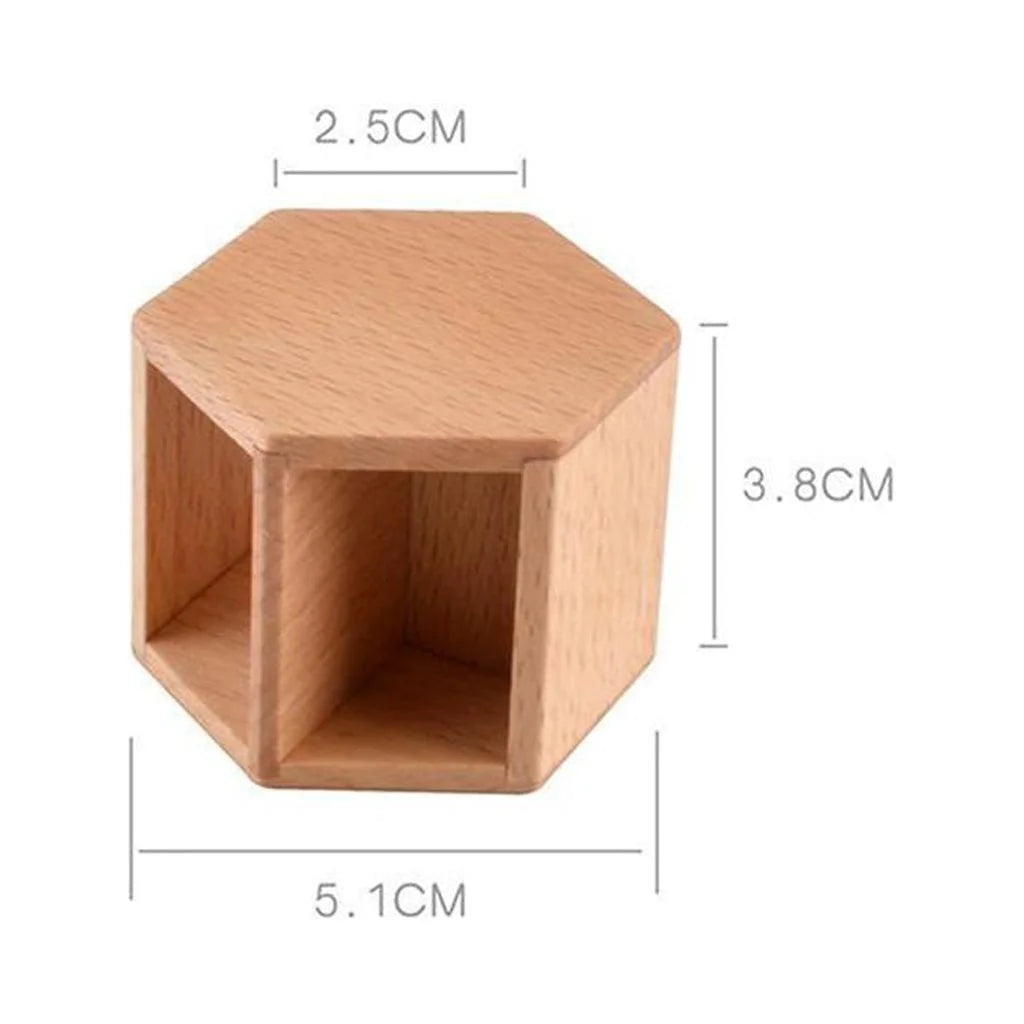 Walnut Hexagonal End Table Dollhouse Miniature Furniture I80754