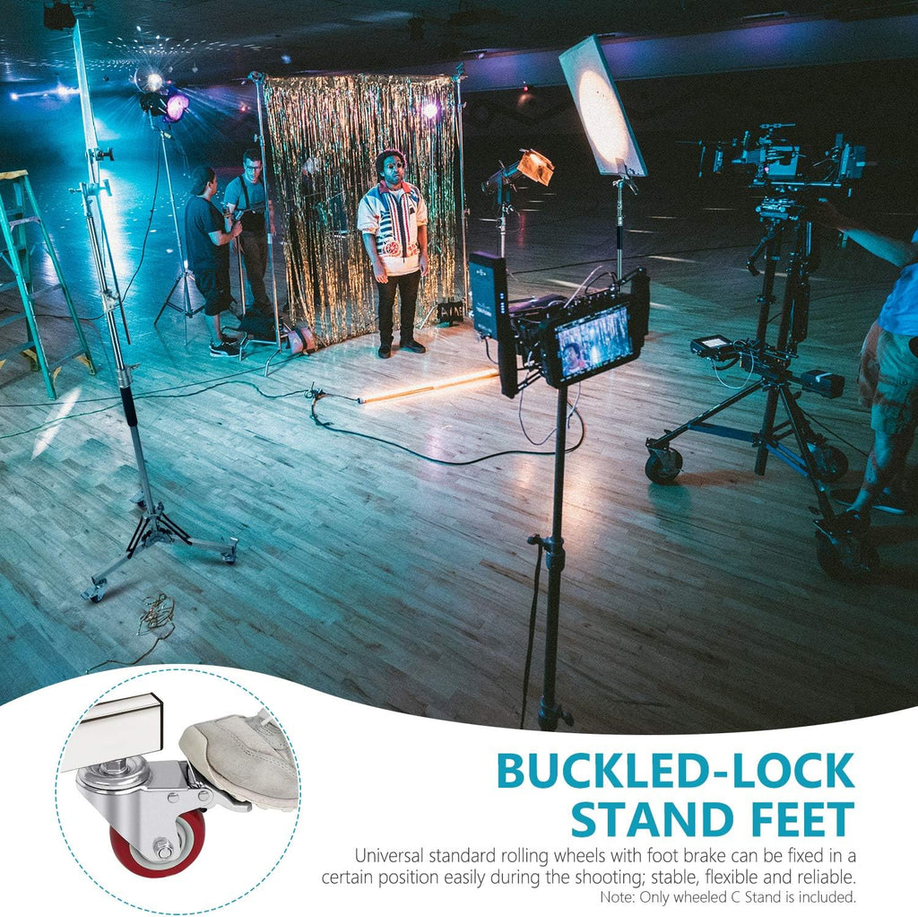 Heavy Duty Light Stand with Casters, Adjustable Tripod Stand, 100% Stainless Steel, Max Height: 10ft/305cm R370023