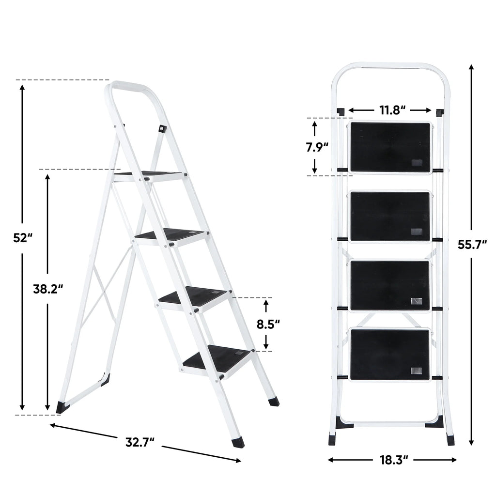 4 Step Ladder with Handgrip and Wide Platform Steps W35568
