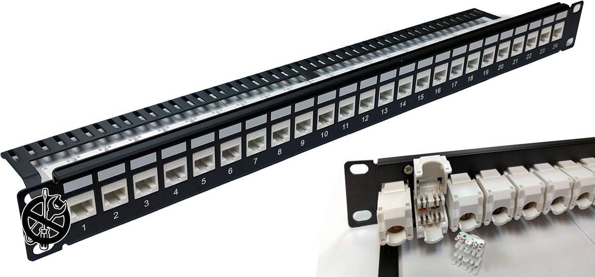 48-Port CAT6A FTP Shielded 2U Patch Panel 19-Inch O1231