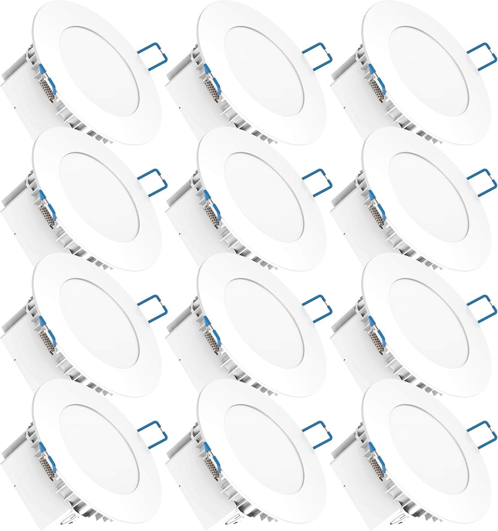 12 Pack 4 Inch Ultra Thin LED Recessed Lighting, 5000K Daylight, Dimmable O910467