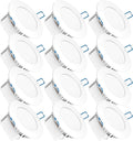 12 Pack 4 Inch Ultra Thin LED Recessed Lighting, 5000K Daylight, Dimmable O910467
