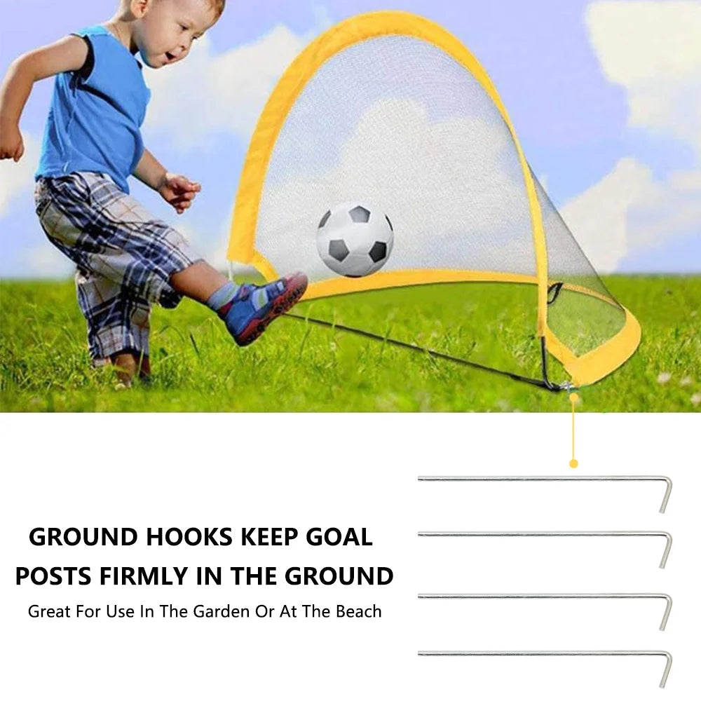 2Pcs Portable Foldable Dome Shaped Football Goals with Inflatable Ball and Air Pump G294