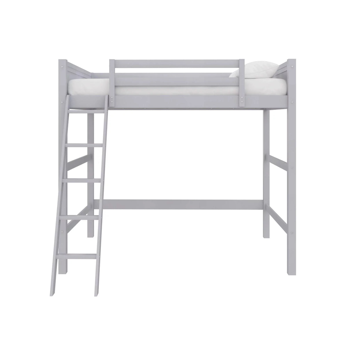 Full Size Loft Bed with Ladder, Gray J358817