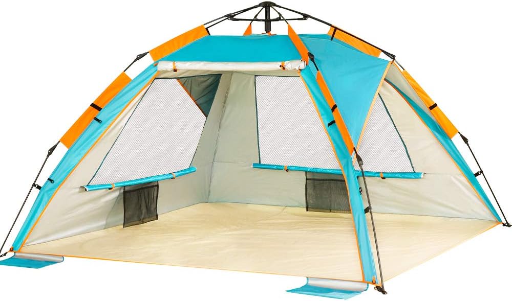 2-4 Person Beach Tent Sun Shelter with Carrying Bag V6763