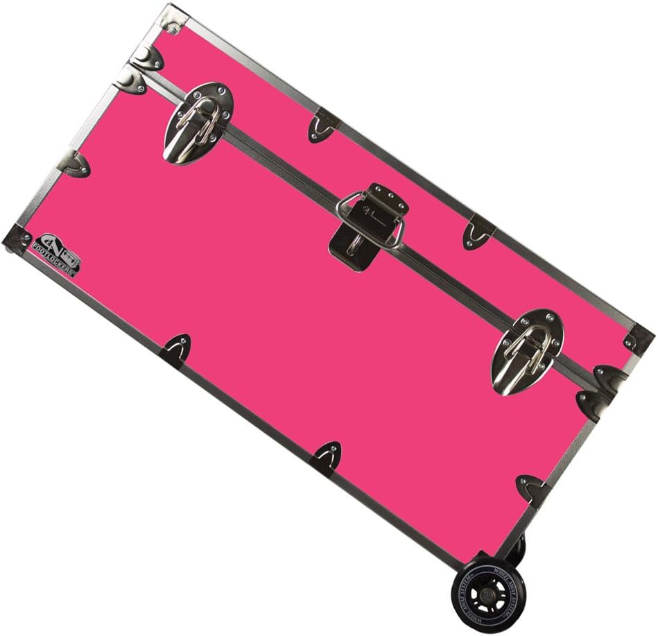 Large 32 x 18 x 16.5 Inches Lockable Footlocker with Wheels T636