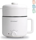White Electric Mini Ramen Cooker 1.2L Nonstick 300W/600W T405