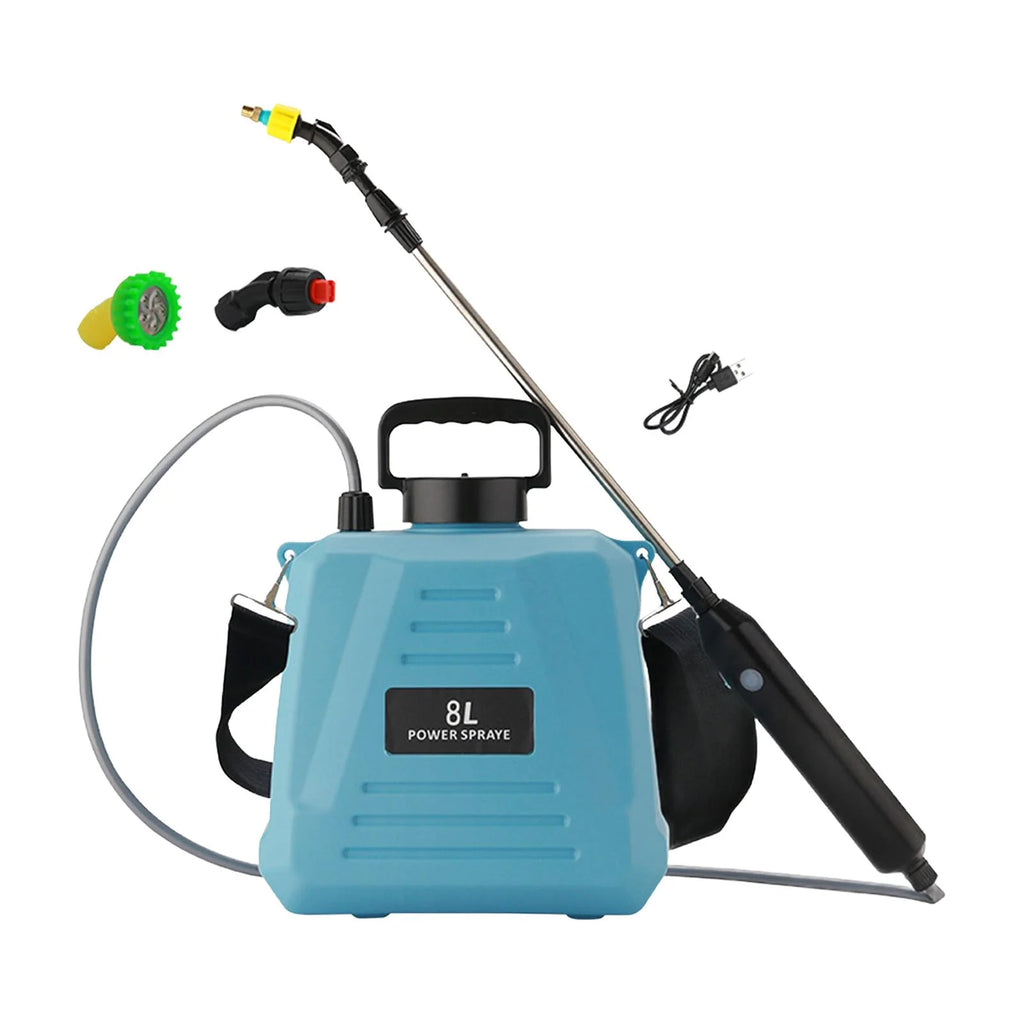 Blue 8 L Electric Garden Sprayer with Shoulder Strap L40067