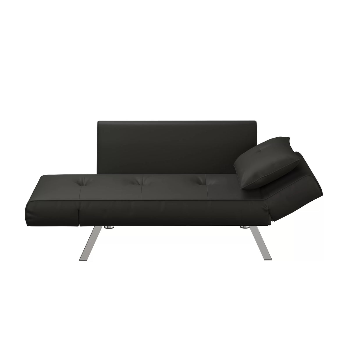 Black Fabric Sleeper Loveseat B6145