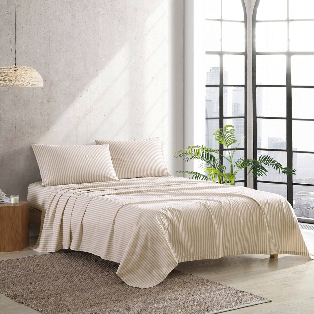 Beige Percale Sheet Set, Twin K891779