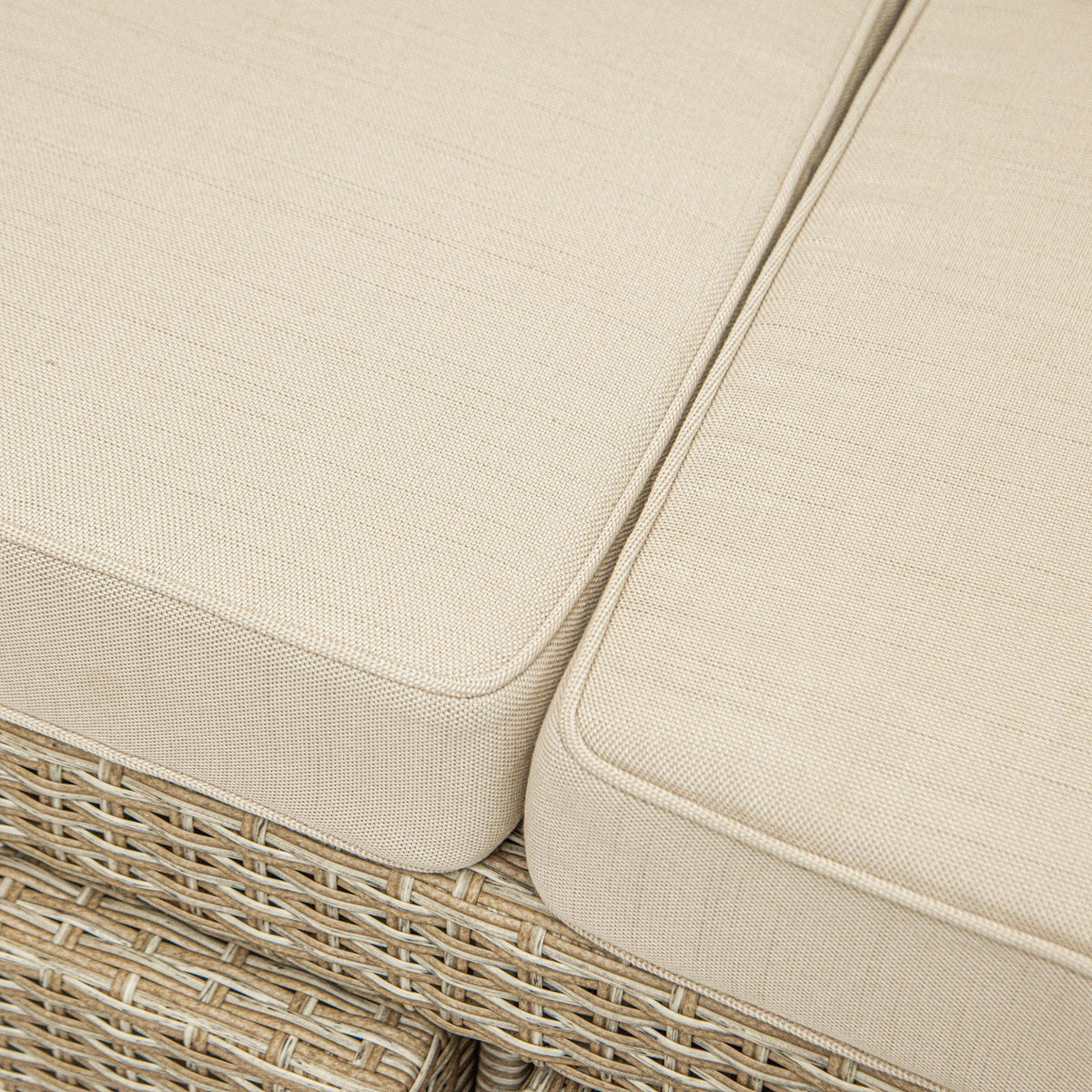 Outdoor Wicker Patio Sofa with Canopy & Ottoman Set B662