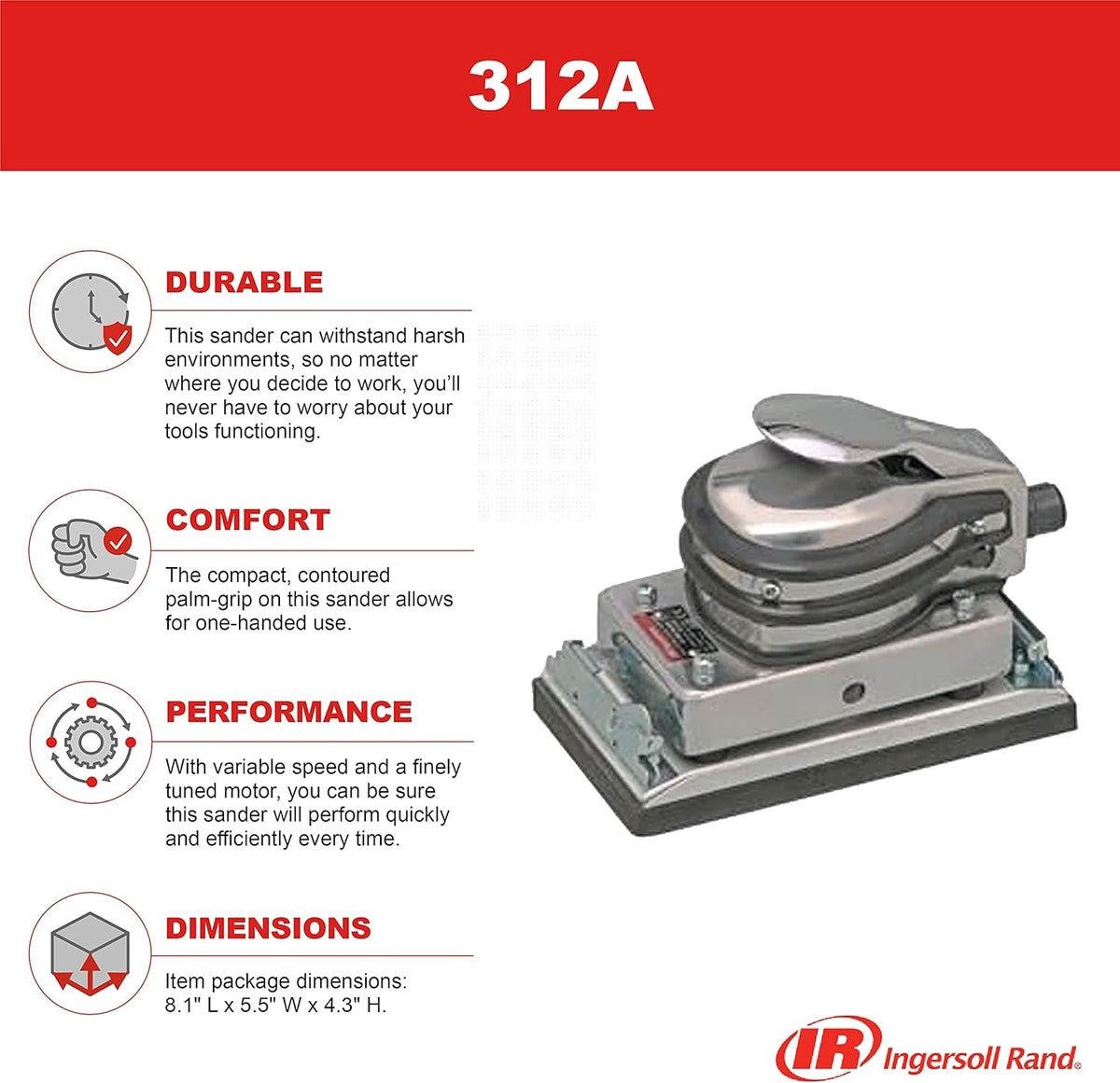 7-Inch Orbital Pneumatic Sander A57605