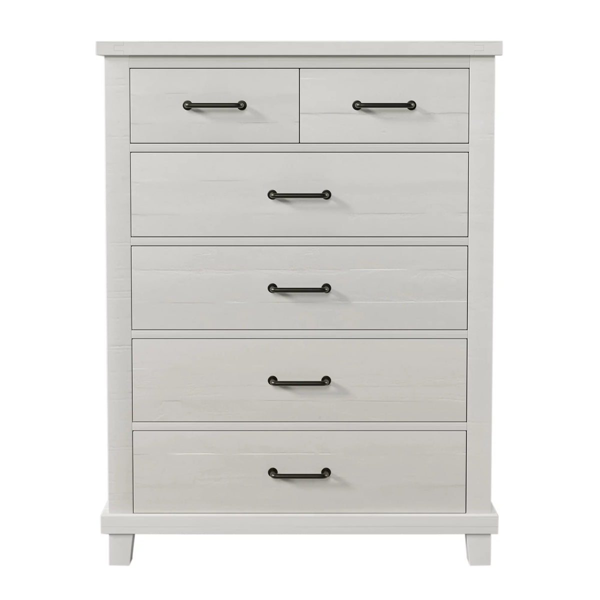 White Solid Pine Wood Six-Drawer Chest Z322