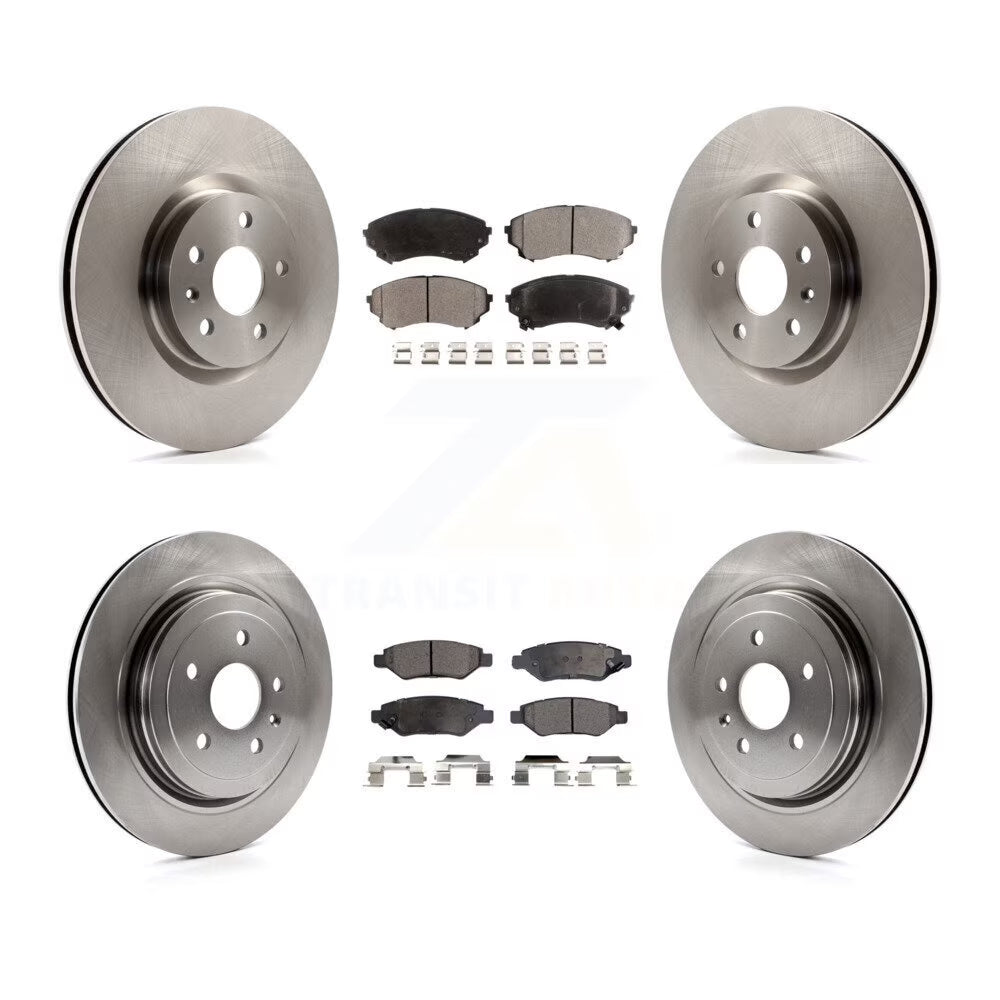 Front Rear Disc Brake Rotors and Ceramic Pads Kit for Car Cadillac CTS Q24019