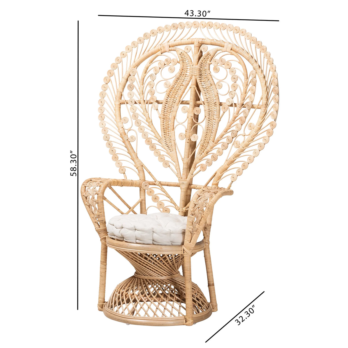 Natural Brown Rattan Chair X534