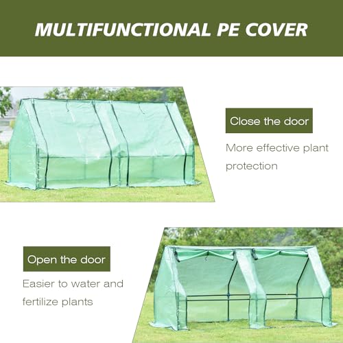 6 ft. x 3 ft. x 3ft. Mini Greenhouse with 2 Zipper Doors Q96114