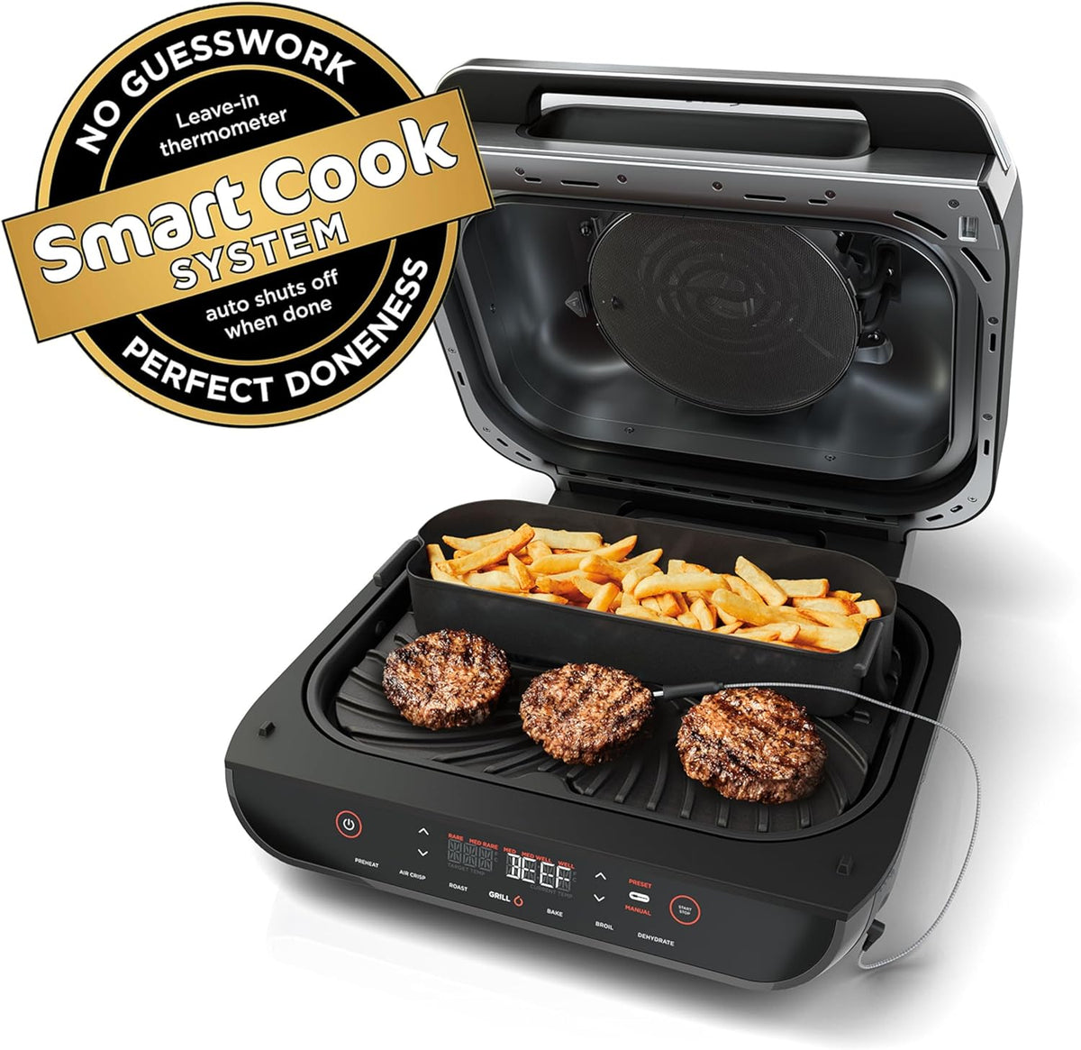 Black Indoor Grill with Air Fry G84281
