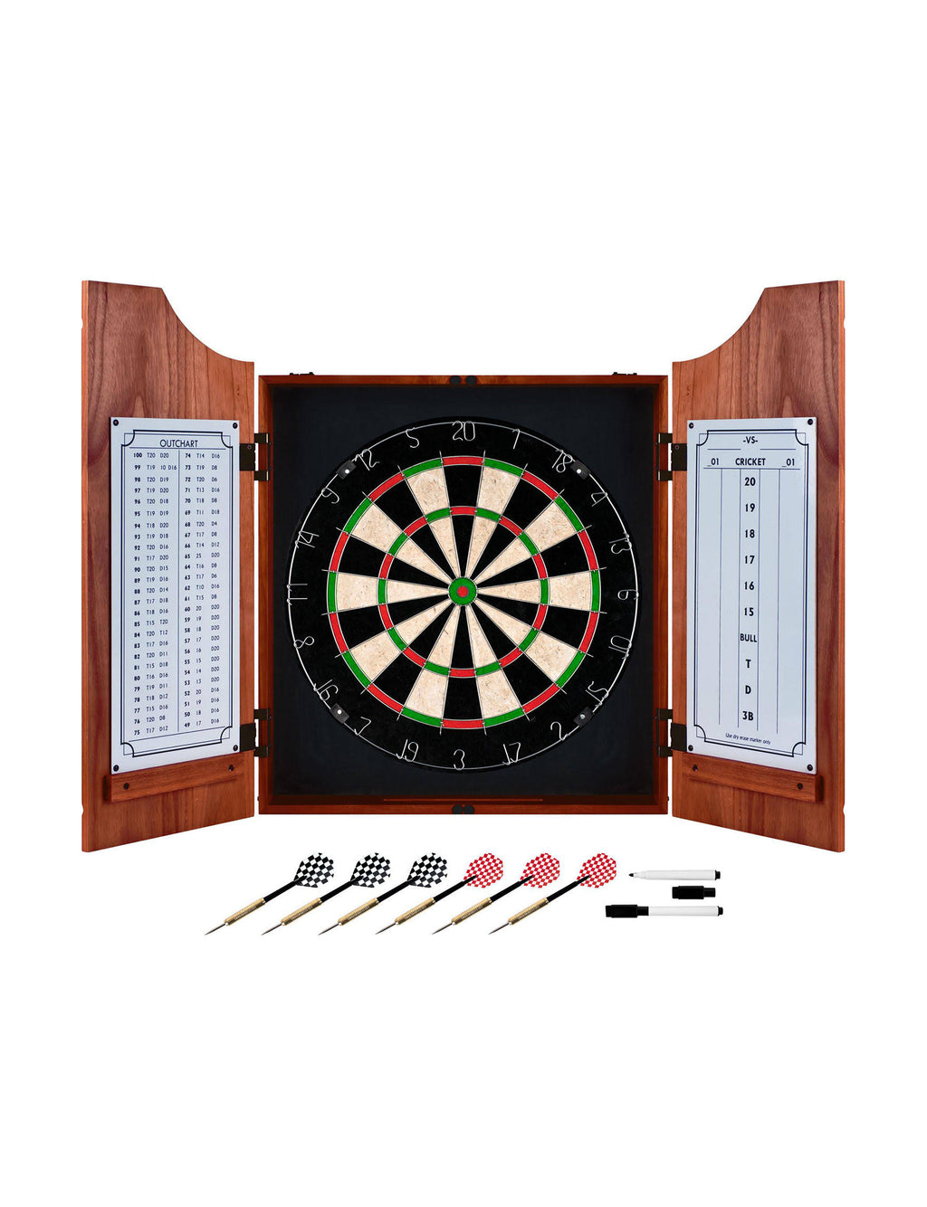 Beveled Wood Dart Cabinet F66848