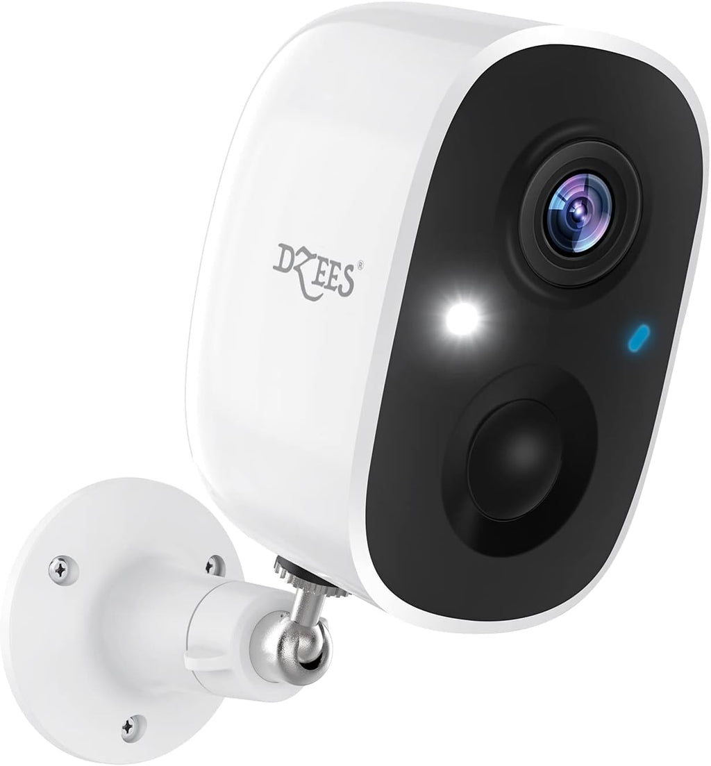 Wireless Outdoor Security Camera with Spotlight & Siren, 1080P Battery Powered WiFi Camera R3408