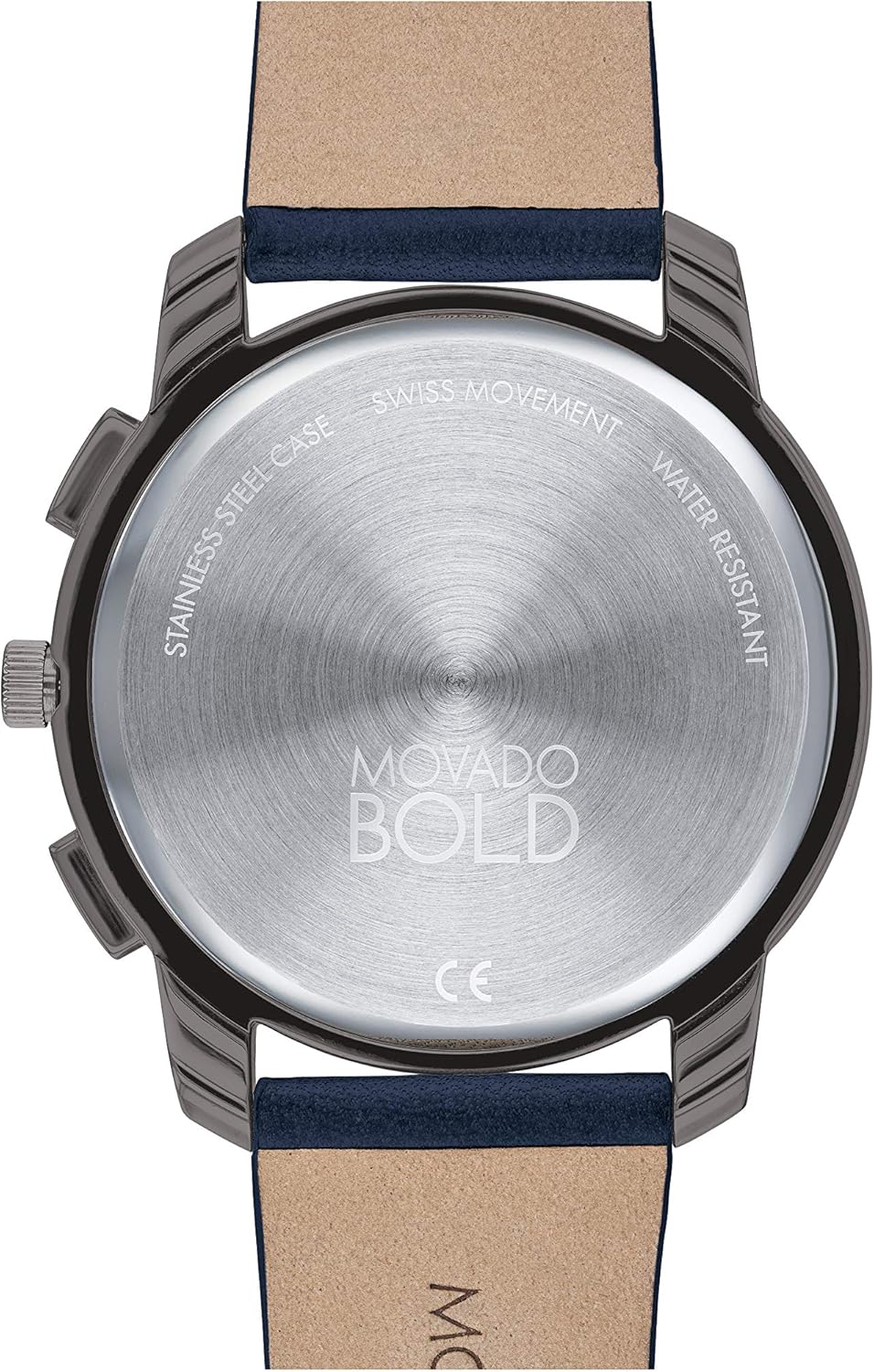 Navy Stainless Steel and Leather Strap Casual Watch H78564