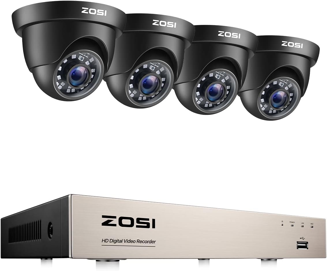 1080p 8CH Security Camera System with 4 Weatherproof Cameras H925