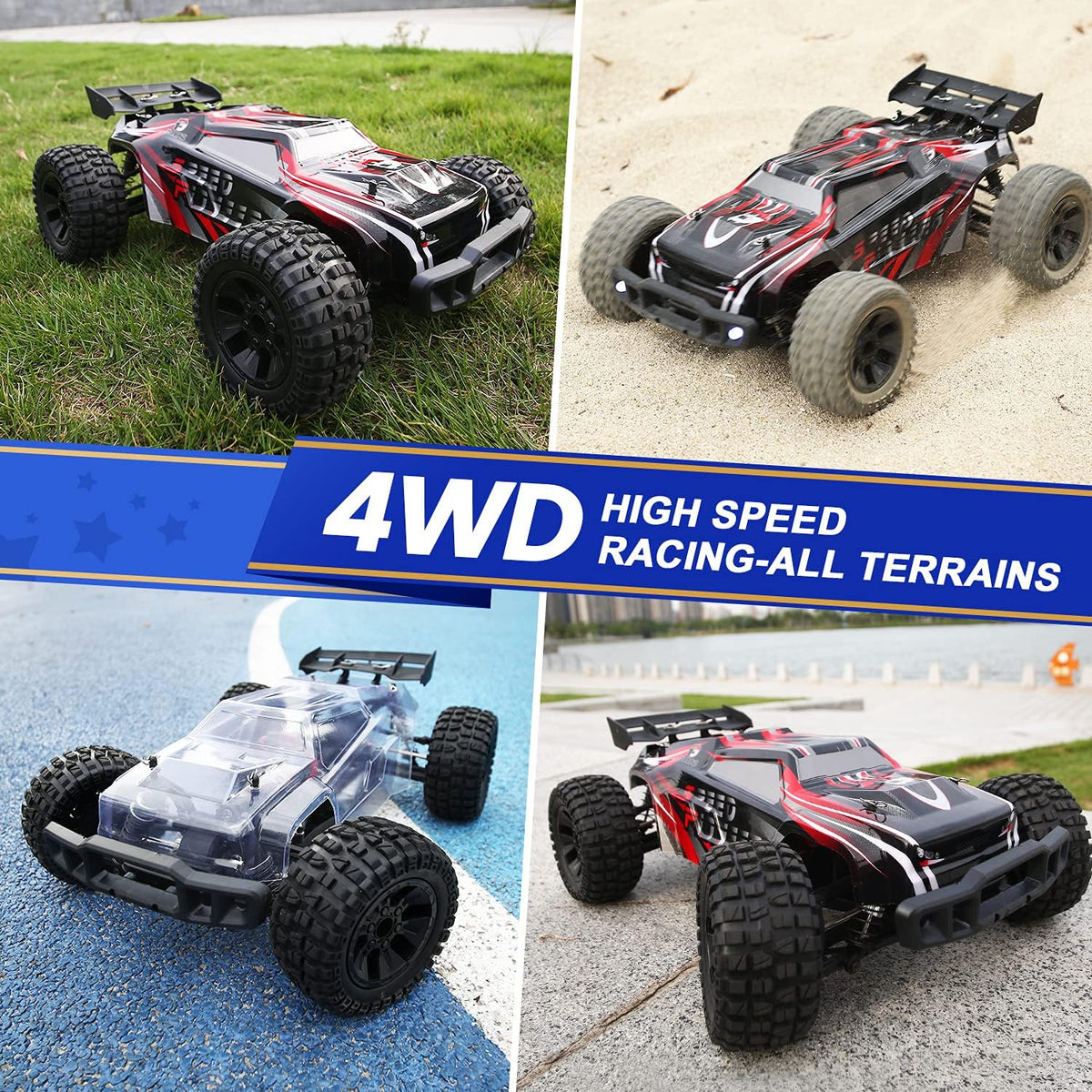 1:10 Scale 4WD Off Road RC Monster Truck with 2 Battery Z7224