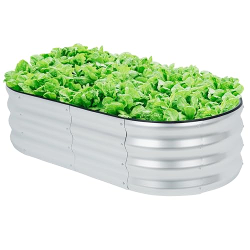 Galvanized Metal Raised Garden Bed 4x2x1 ft L8612