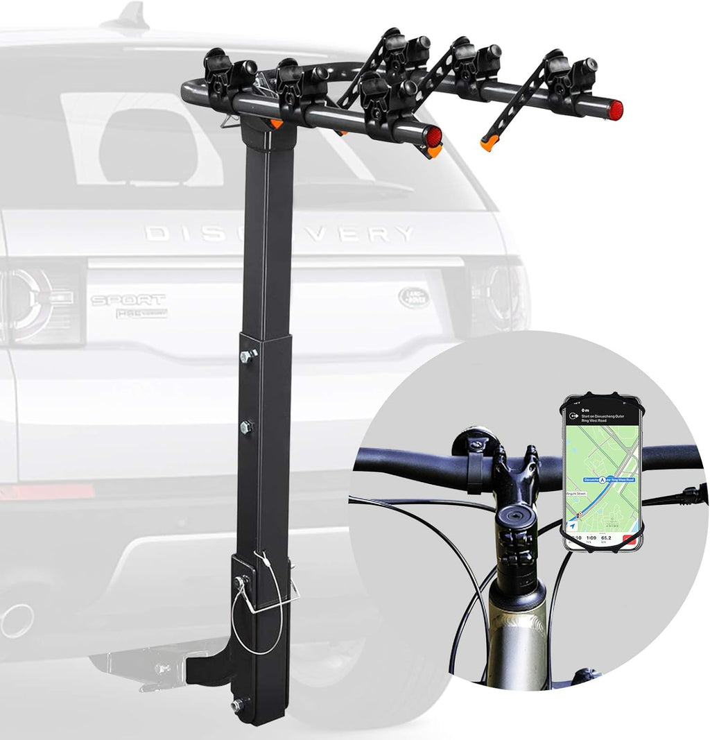 Double Foldable Bike Hitch Rack with 2'' Hitch Receiver Q8651