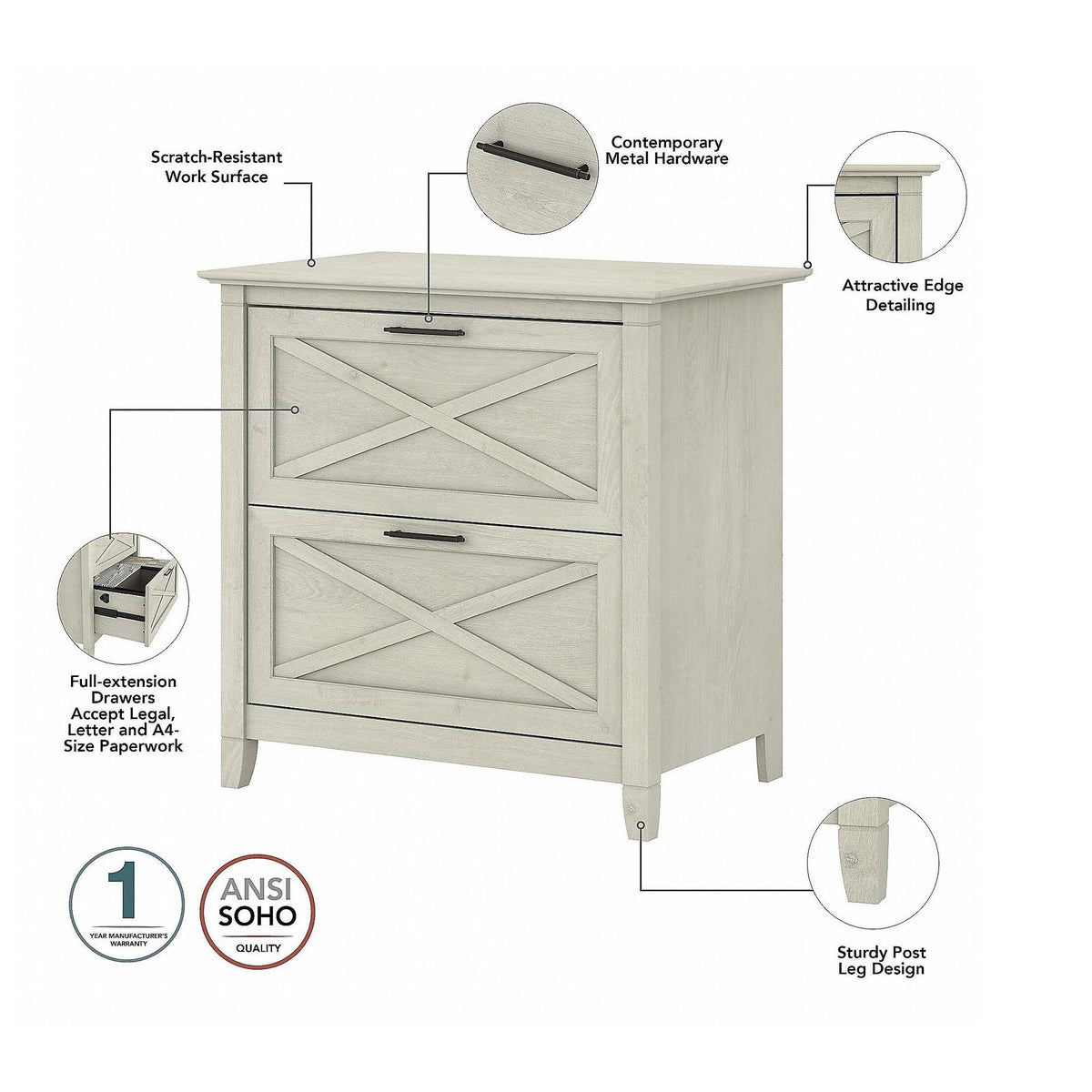 2 Drawer Lateral File Cabinet H452