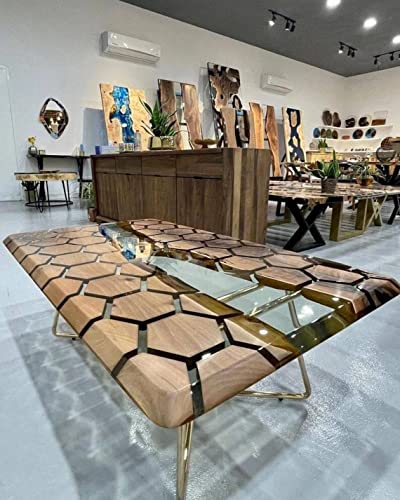 Large Epoxy Resin Dining Table (108 x 36 Inches) X828