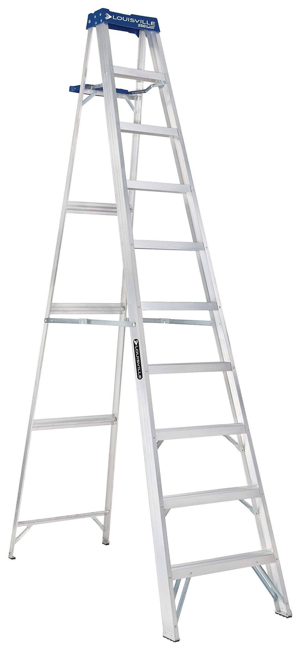 10 ft Aluminum 250 lb Capacity Stepladder V636