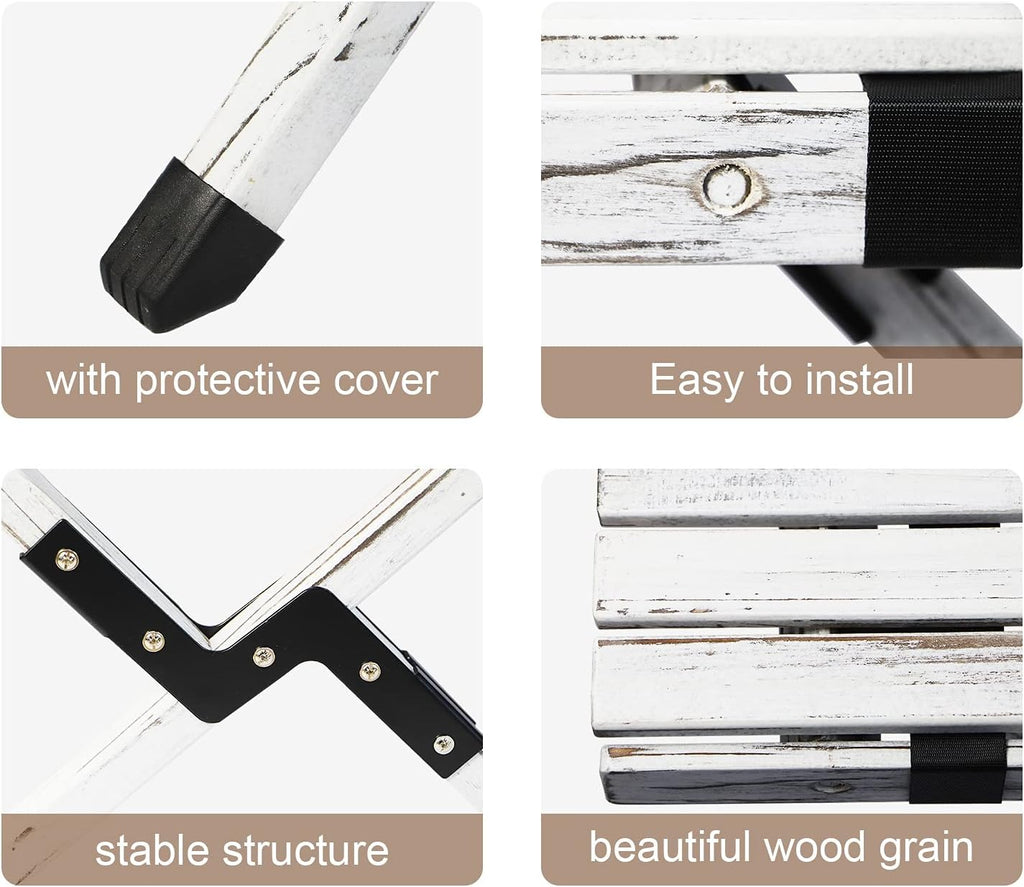 Wood Folding Portable Camping Table with Carrying Case T648