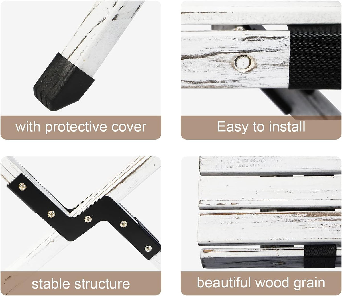 Wood Folding Portable Camping Table with Carrying Case T648