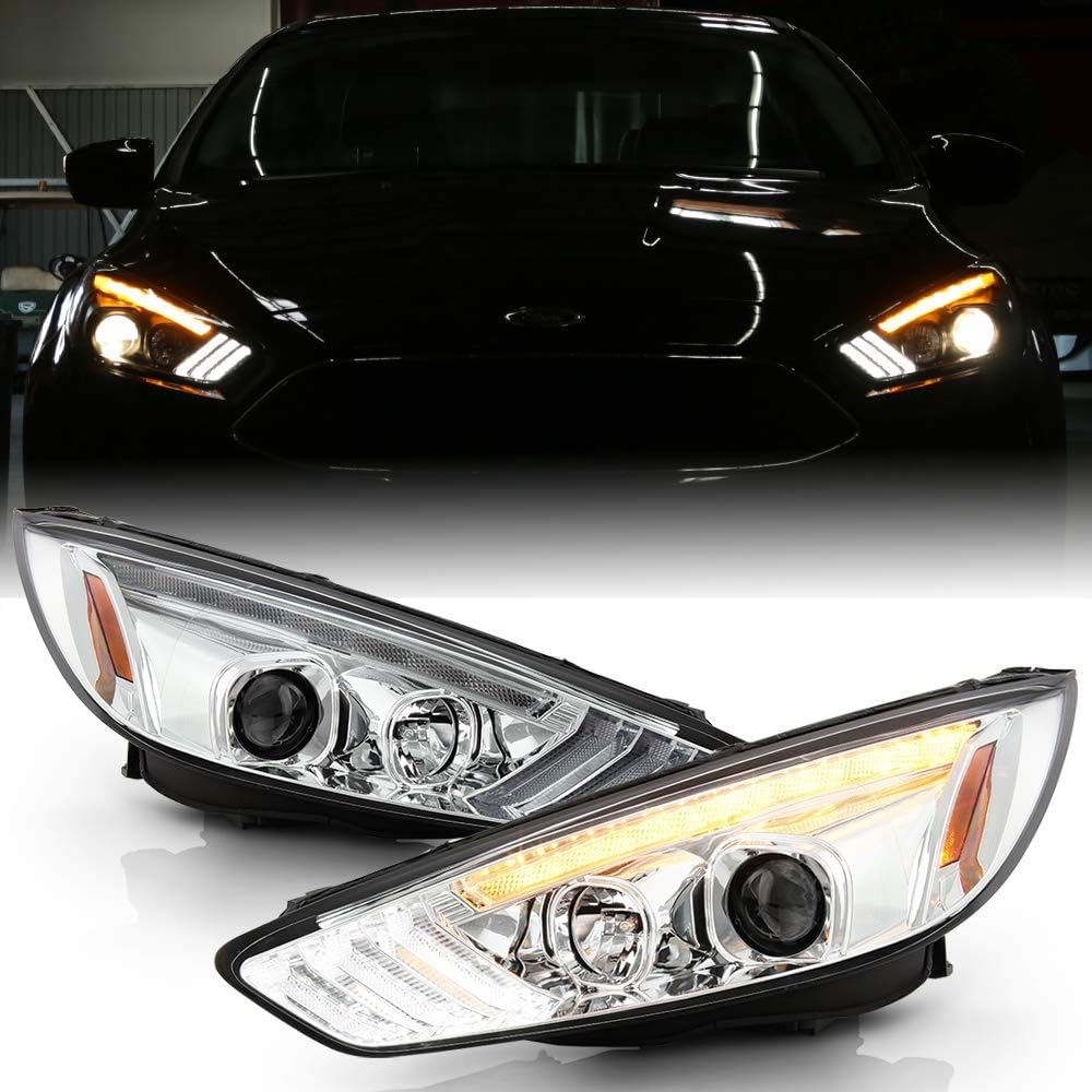 2015-2018 Ford Focus Black Housing Projector Headlights U56037