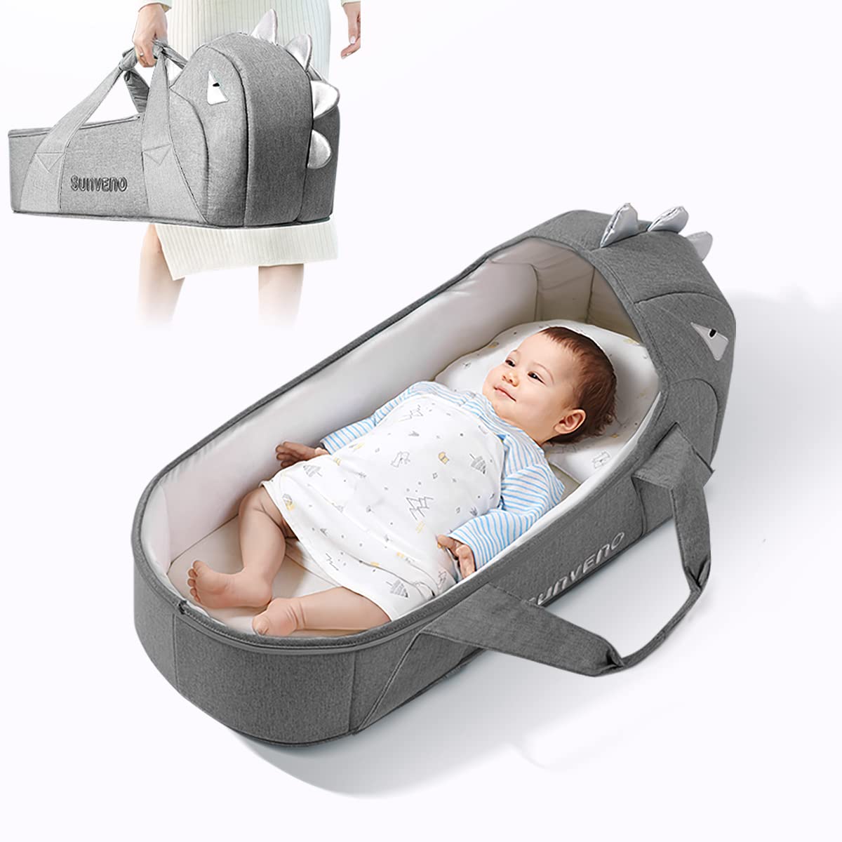 Baby Bed & Baby Lounger, Moses Basket Bassinet Bedside Sleeper Carrycot Q773248