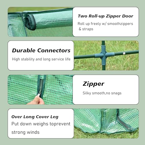 6 ft. x 3 ft. x 3ft. Mini Greenhouse with 2 Zipper Doors Q96114