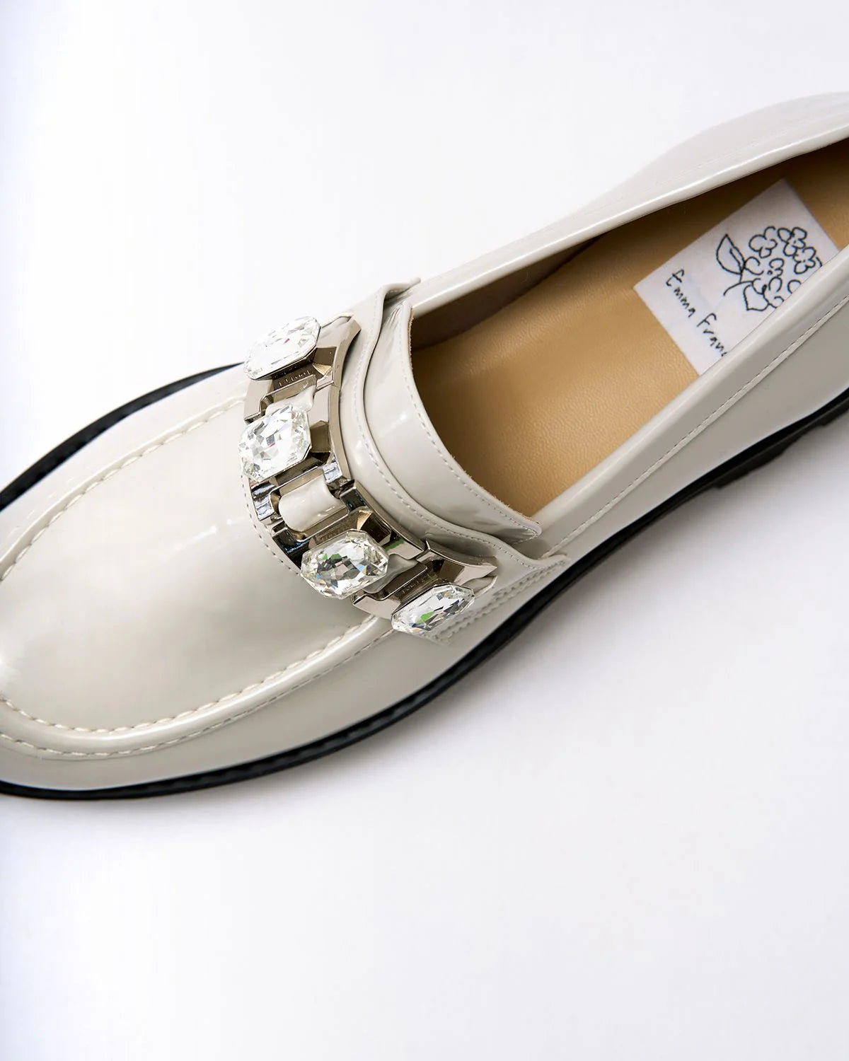 Track Sole Beaded Loafers P3064