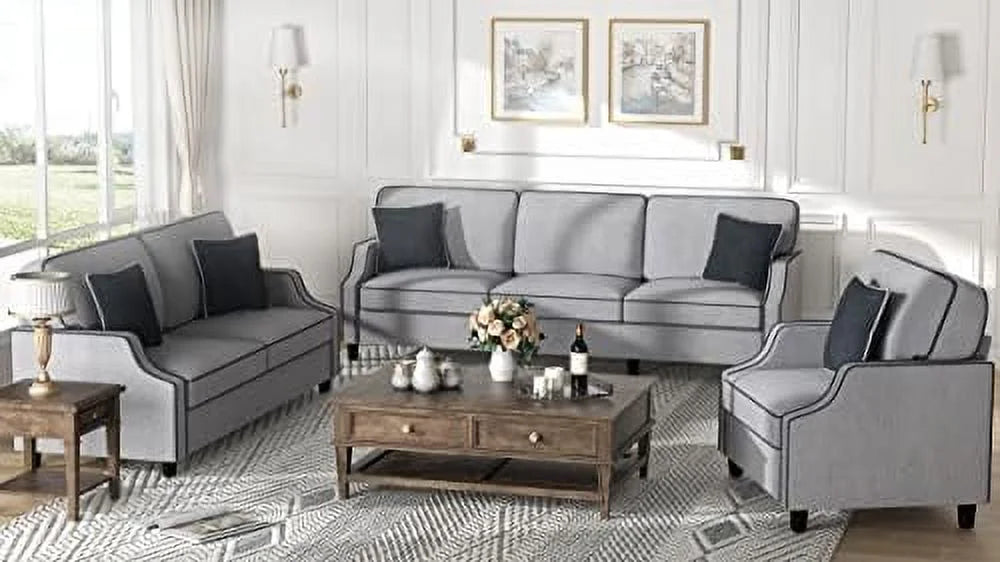 Light Gray Fabric Accent Armchair P83399