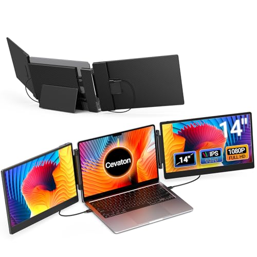 15.6" FHD 1080P IPS Triple Portable Monitor with Built-in Stand and Dual Speakers I9769