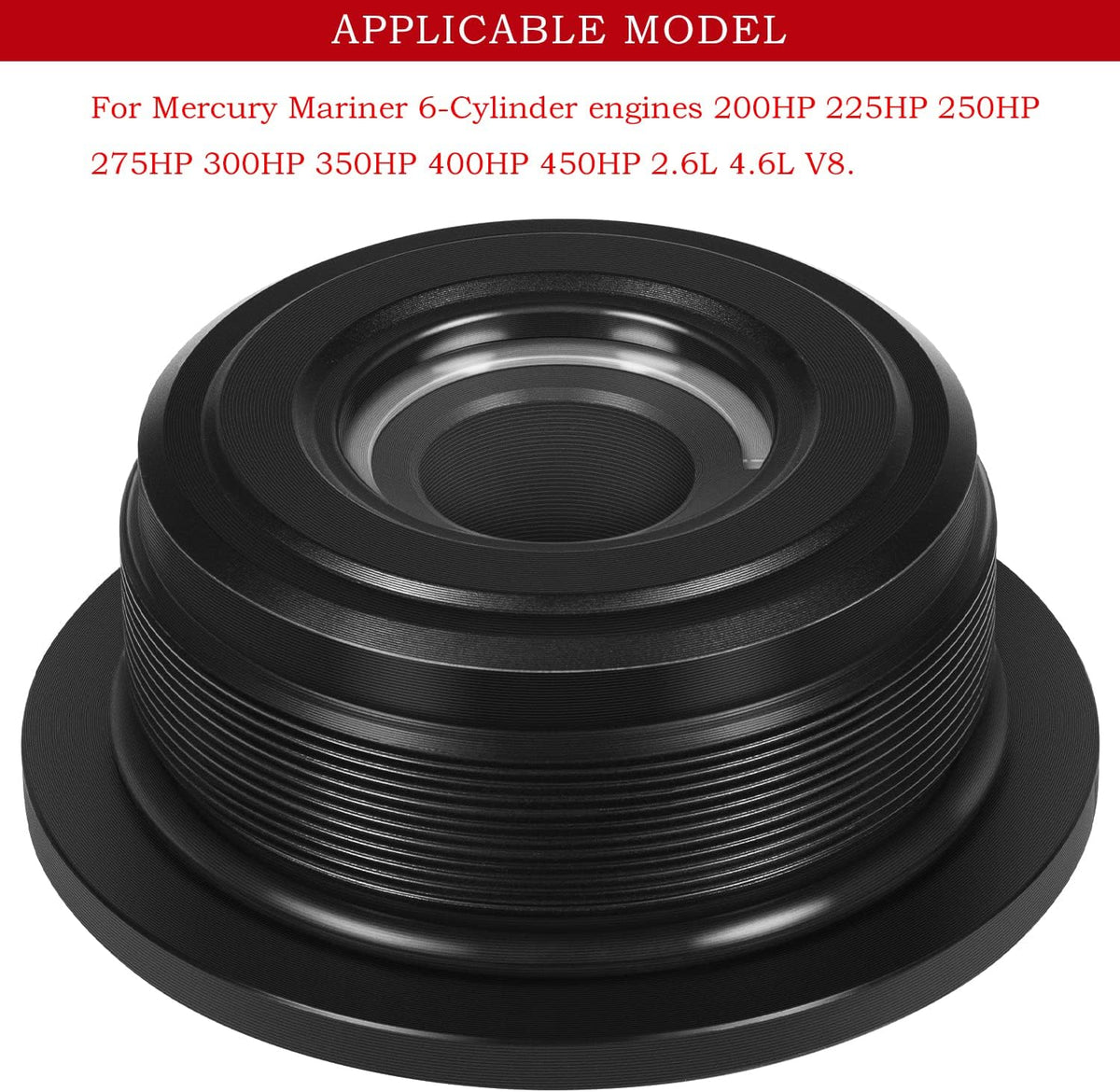 Black Outboard Trim Cap 6-Cylinder A221666