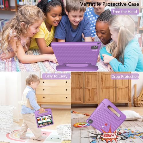 Green Kids Tablet 10 inch Android 13 4GB+64GB 1TB Expand HD Touchscreen WiFi Bluetooth Protective Case S5611