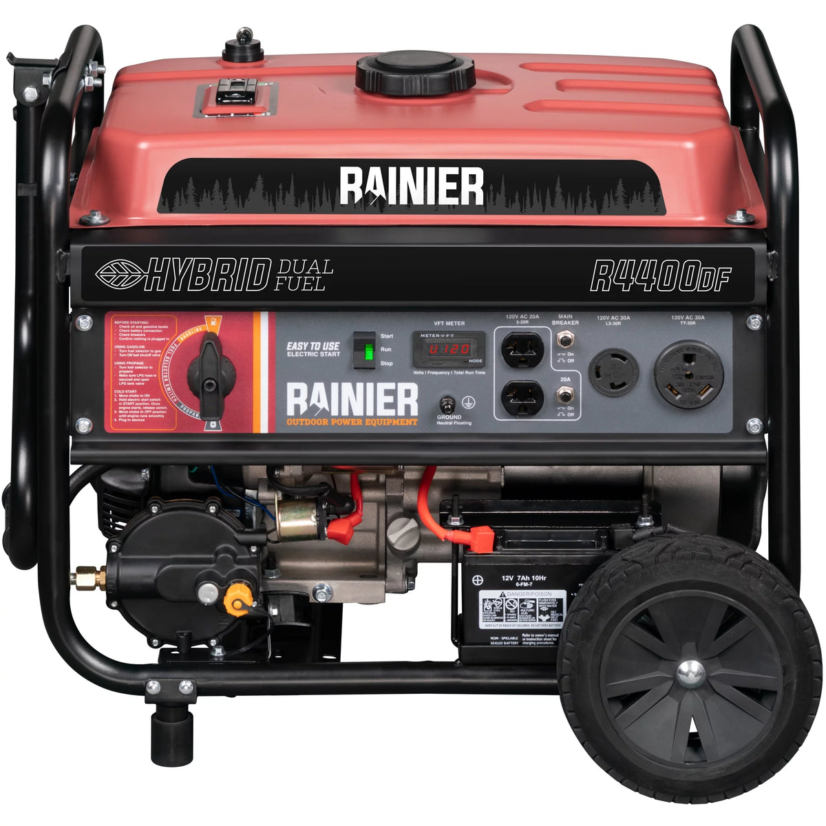 4400 Peak Watt Dual Fuel Portable Generator A711