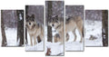 5 Pieces Wolf Canvas Wall Art K46818