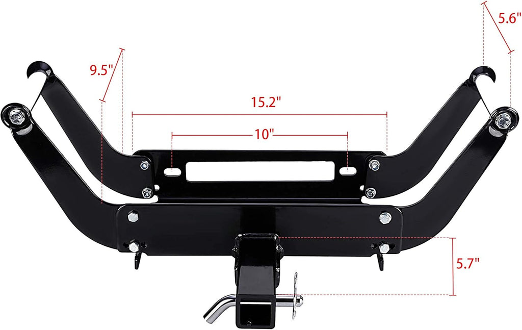 15000Lbs Capacity Winch Mounting Hitch with Folding Bracket Z584191