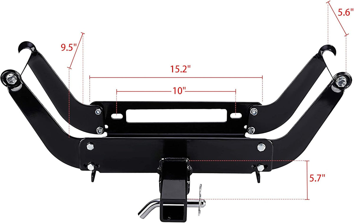 15000Lbs Capacity Winch Mounting Hitch with Folding Bracket Z584191