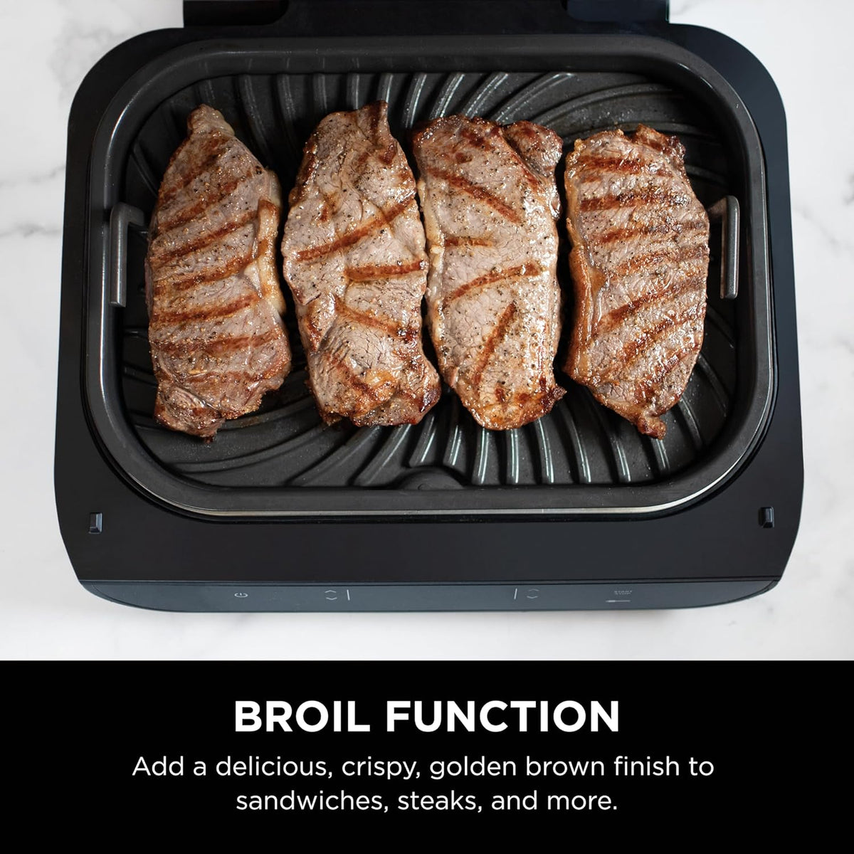 Black Indoor Grill with Air Fry G84281