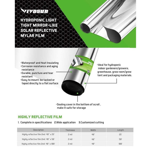 2 Mil Silver Mylar Film Roll 4FT S2828